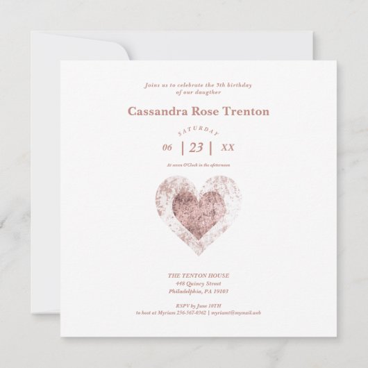 バラ金ゴールドハートトレンディーガールすべての誕生日4写真 (裏面)