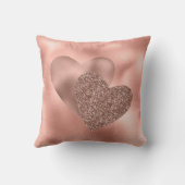 バラ金ゴールドハートバレンタインデーラブ クッション (裏面)