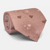 バラ金ゴールドハートバレンタインデー ネクタイ (ロール)