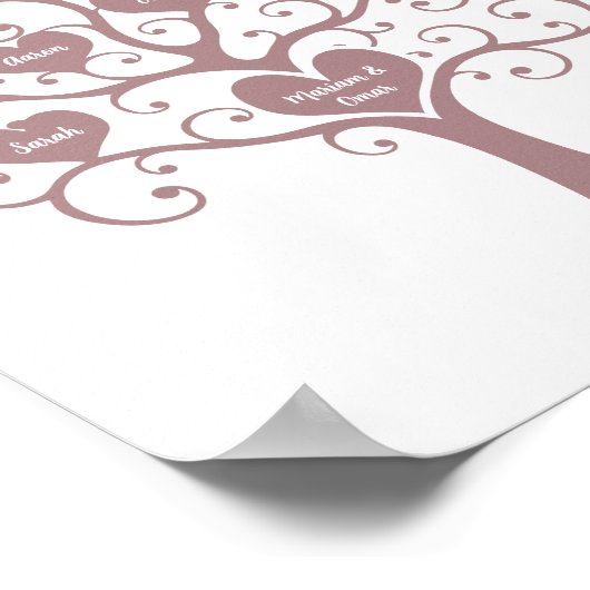 バラ金ゴールドハートファミリーツリーポスター ポスター (角)