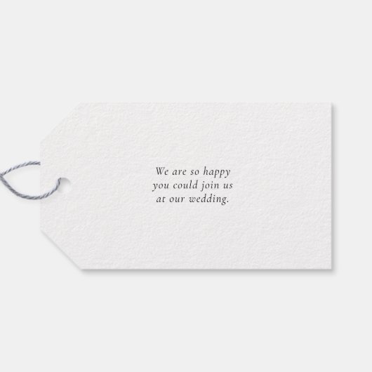 バラ金ゴールドハートモダンスクリプトエレガントな結婚式 ギフトタグ (裏面横)