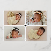 バラ金ゴールドハートリンクハッピーホリデーズ写真 箔シーズンカード (裏面)