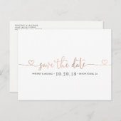 バラ金ゴールドハート保存日付 案内ポストカード (正面/裏面)