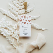 バラ金ゴールドハート感謝していブライダルシャワー ギフトタグ