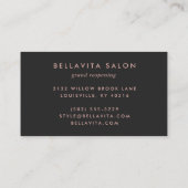 バラ金ゴールドハート美容師サロン 名刺 (裏面)