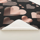 バラ金ゴールドハート、ヴィンテージブラック。 シェルパブランケット (3/4)