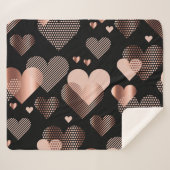 バラ金ゴールドハート、ヴィンテージブラック。 シェルパブランケット (正面(横))