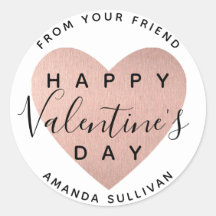 バラ金ゴールドハートCallygraphyハッピーバレンタインデー