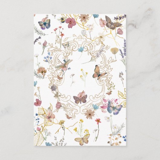 バラ金ゴールドバタフライガーデンエンクロージャカード エンクロージャーカード (裏面)