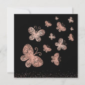 バラ金ゴールドバタフライシックキモダンンセアニラ 招待状 (裏面)