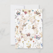 バラ金ゴールドバタフライ庭園の結婚式サンキューカード サンキューカード (裏面)