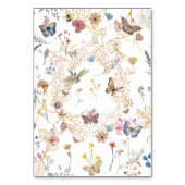 バラ金ゴールドバタフライ庭園の結婚式テーブルカード テーブルナンバー (裏面)