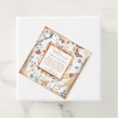 バラ金ゴールドバタフライ庭園の結婚式メッセージカード フェイバータグ (インサイチュ)