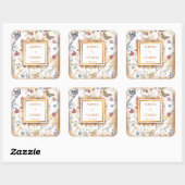 バラ金ゴールドバタフライ庭園の結婚式 スクエアシール (シート)