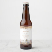 バラ金ゴールドバタフライ庭園の結婚式 ビールラベル (正面)