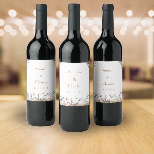 バラ金ゴールドバタフライ庭園の結婚式 ワインラベル