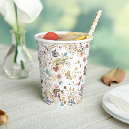 バラ金ゴールドバタフライ庭園の結婚式 紙コップ