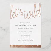 バラ金ゴールドバチェロレッテバラ金箔招待状 箔招待状 (正面)