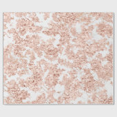 バラ金ゴールドバブル溶融グリッター花嫁マーブルグレー ラッピングペーパー (フラット)