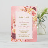 バラ金ゴールドバプティスアンドファースト誕生日 招待状 (スタンド正面)