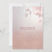 バラ金ゴールドバラモダングリッタードレスsweet sixteen 招待状 (裏面)