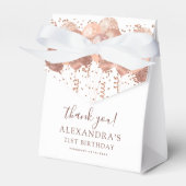 バラ金ゴールドバルーンありがとう21歳の誕生日パーティー フェイバーボックス (正面サイド)