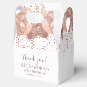 バラ金ゴールドバルーンありがとう50th誕生日パーティー フェイバーボックス (オープン)