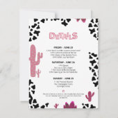 バラ金ゴールドバルーンフォント女性のカーボーイバチェロレッテ ノートカード (裏面)