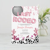 バラ金ゴールドバルーンフォント女性のカーボーイバチェロレッテ 招待状 (スタンド正面)