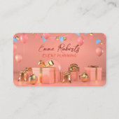 バラ金ゴールドバルーンモダン名刺 名刺 (正面)