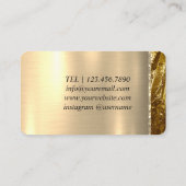 バラ金ゴールドバルーンモダン名刺 名刺 (裏面)