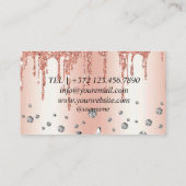 バラ金ゴールドバルーンモダン名刺 名刺 (裏面)