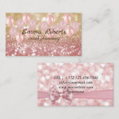 バラ金ゴールドバルーンモダン名刺 名刺 (正面/裏面)