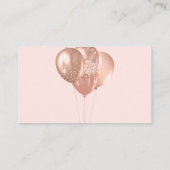 バラ金ゴールドバルーン女の子のシャワーおむつラッフル エンクロージャーカード (裏面)