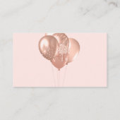 バラ金ゴールドバルーン女の子のシャワー予約の要求 エンクロージャーカード (裏面)