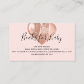 バラ金ゴールドバルーン女の子のシャワー予約の要求 エンクロージャーカード (正面)