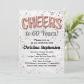 バラ金ゴールドバルーン応援60年60誕生日 招待状 (スタンド正面)