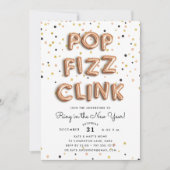 バラ金ゴールドバルーン新年イブパーティの招待状 招待状 (正面)