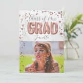 バラ金ゴールドバルーン紙吹雪女子卒業 招待状 (スタンド正面)