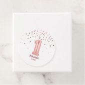 バラ金ゴールドバルーン紙吹雪1st誕生日パーティー フェイバータグ (インサイチュ)