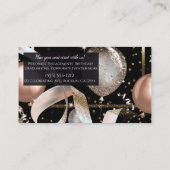 バラ金ゴールドバルーン黒シックパーティーイベントプランナー 名刺 (裏面)