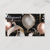 バラ金ゴールドバルーン黒シックパーティーイベントプランナー 名刺 (正面)