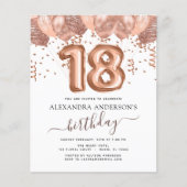 バラ金ゴールドバルーン18th誕生日パーティーへの招待 (正面)