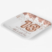 バラ金ゴールドバルーン18th誕生日パーティー ペーパープレート (傾斜あり)