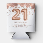 バラ金ゴールドバルーン21歳の誕生日パーティー 缶クーラー (正面)