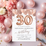 バラ金ゴールドバルーン30th誕生日パーティー紙吹雪 招待状<br><div class="desc">30歳（30歳）30歳の誕生日パーティー赤面ピンク – バラ金ゴールドバルーンと紙吹雪誕生日パーティー招待状。これは、バラ金ゴールドと赤面ピンクモダングリッタースパークルバースデーパーティーのための完璧な誕生日ガーリー招待状である。アイテム連絡を一致させるためデザイカスタマイズナーをお願い。</div>