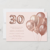 バラ金ゴールドバルーン30th誕生日パーティー 招待状 (正面)