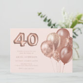 バラ金ゴールドバルーン40th誕生日パーティー 招待状 (スタンド正面)