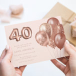 バラ金ゴールドバルーン40th誕生日パーティー 招待状<br><div class="desc">バラ金ゴールドバルーン40th誕生日パーティの招待状ニッチ&ネストストアのマッチングコレクションを参照</div>