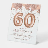 バラ金ゴールドバルーン60th誕生日パーティー 台座サイン (正面)